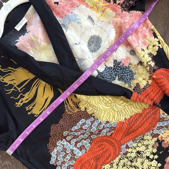 ✅SOLD✅💮🪷Silk Dries Van Noten side tie jacket robe floral print small - Picture 14 of 17